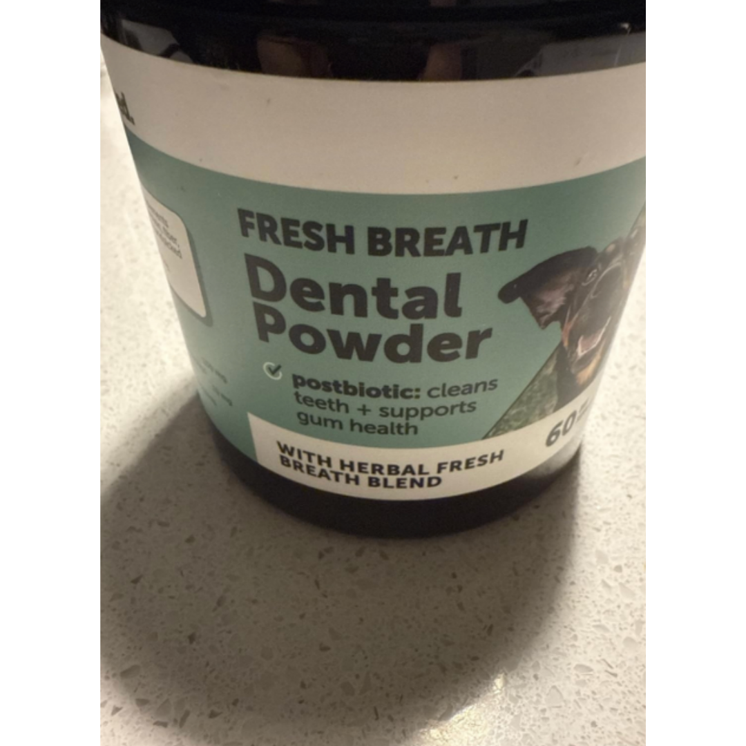 PupSmile dental powder jar